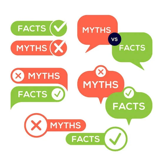 Infographic showing crossed-out misconceptions about "gyatt meaning" with correct explanations next to each myth